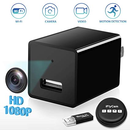 WiFi 1080P Mini Charger Spy Camera Live View