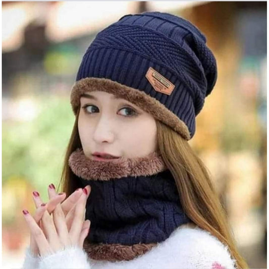 UNISEX Hot Knitted Cap Neck Warmer Winter Hat