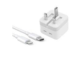 Iphone 15 Pro Max 3 Pin (Uk Pin) 35w Usb-C Power Adapter With Usb-C To C Cable