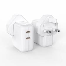 Iphone 35w Uk 3 Pin Dual Type C Fast Charging Pd Adapter