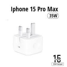 Iphone 15 Pro Max 3 Pin (Uk Pin) 35w Usb-C Power Adapter With Usb-C To C Cable