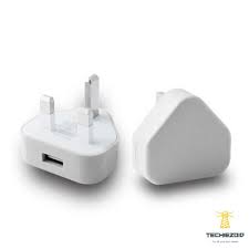 Iphone Usb 5w Power Adaptor Uk Pin With Lightning To Usb Cable