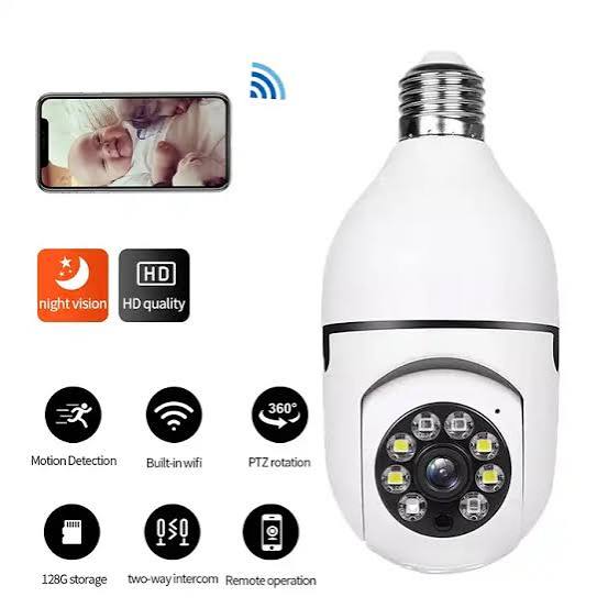 WiFi PTZ Bulb Camera 1080p