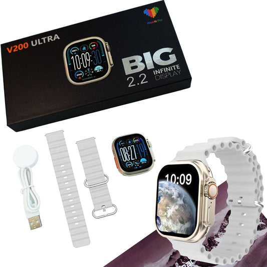 V200 New Fashion Ultra 2.2  Waterproof Smart Watch Grey