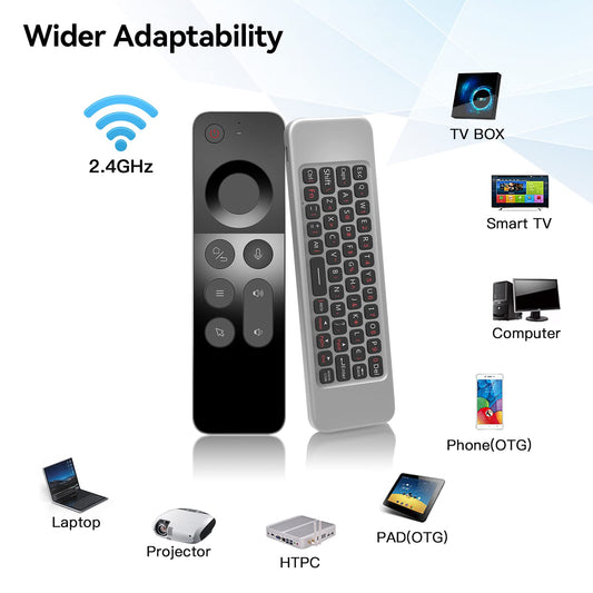 Wechip W3 Air Mouse Remote 2.4ghz Motion Sensing 4 In 1 Wireless Keyboard Remote For Smart Tv