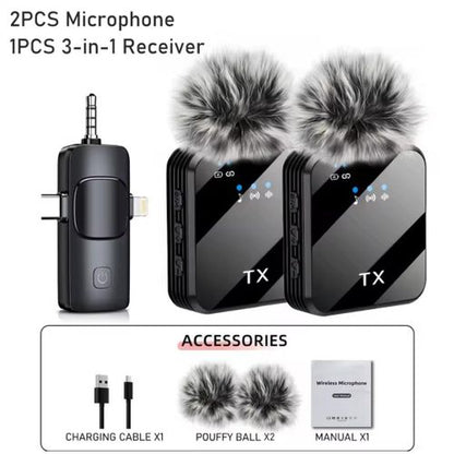 11-2 (3 In 1) Noise Cancelling Wireless Dual Microphone
