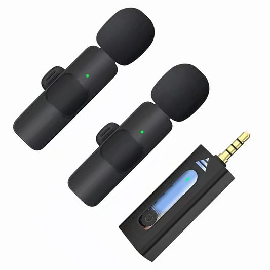 K35 High Quality Wireless Dual Microphone For Mobile Phone And Camera