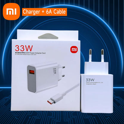 Xiaomi 33w Eu Plug Qc3.0 Fast Quick Wall Charger With Cable