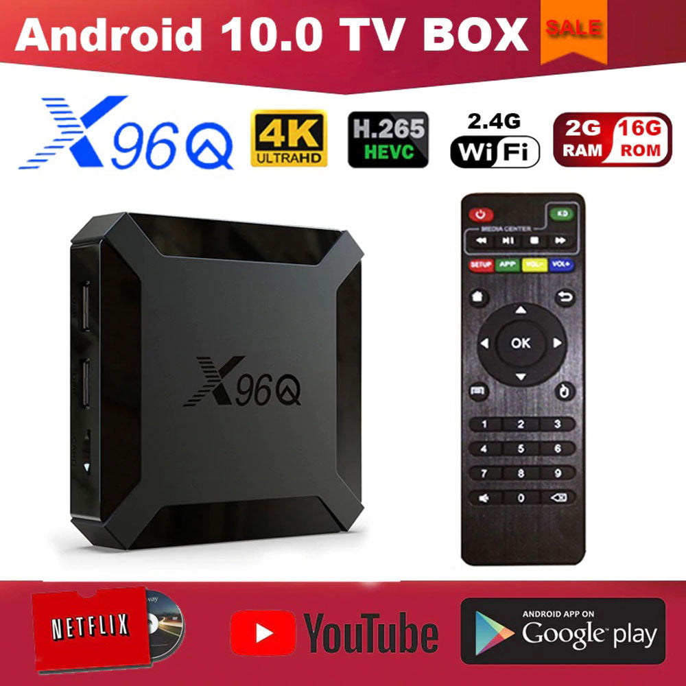 Android smart Tv Box X96q 8gb ram + 128gb Rom