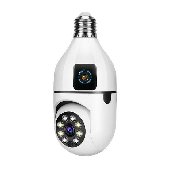 Dual Lens Bulb Camera 1080p With V380 Pro App