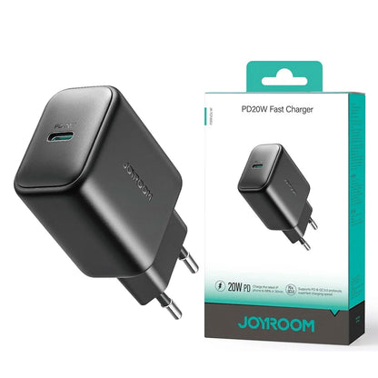 Joyroom Jr-Tcf20 Eu Plug Pd 20w Type-C Fast Charger Black