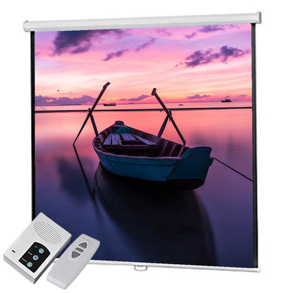 Projector Screen 72 Inch Electric Motorised 6x6 Feet 1:1MW